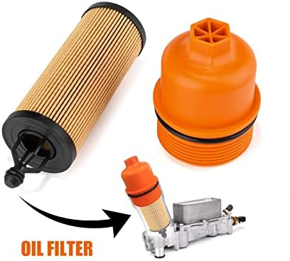 3Mirrors Filter za ulje i filter za ulje Kućište Sklop i brtva kompatibilna sa 2014-2021 Chrysler Dodge Ram Jeep 3.6L vozila OE 68191350AA,