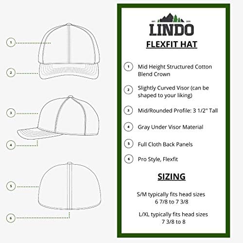 Lindo - Flex / Stretch Band Pro Back Stil Hat - Veliki na otvorenom