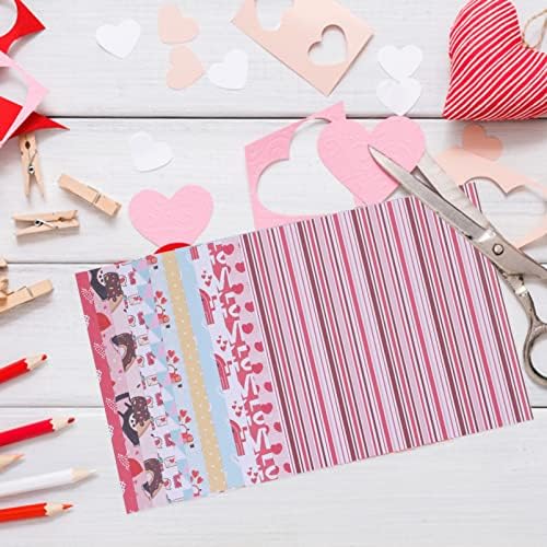CIIEEEO Vjenčani ukrasi 24 listova ručni račun za izradu papira scrapbook papir Valentine Scrapbook Papir Pozadinski papiri Dekor