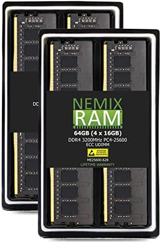 64GB Kit 4x16GB DDR4 - 3200 PC4-25600 ECC UDIMM 2Rx8 Nebaferovana Serverska memorija NEMIX RAM-a