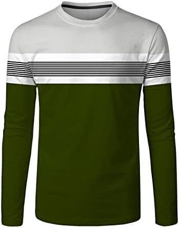 DPPA muns modni casual sportski prugasti šivanje digitalnog tiska na majici okrugli vrat majica s dugim rukavima