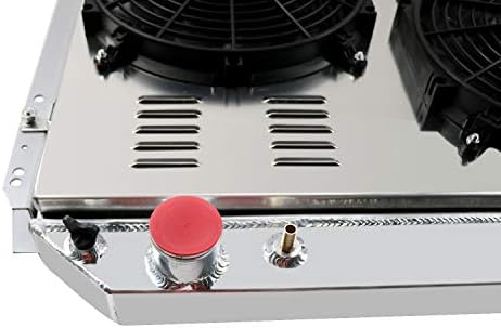 KUUHLERSAT radijator za 1966-1979 Ford F100 F150 F250 F350 Bronco V8 motor, 3 reda aluminijumski radijator + Pokrov / ventilatori