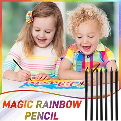 Geyee 60 kom. Rainbow olovke rasuti ravni 7 u 1 olovke duge boje za djecu asortirane boje umjetnina zaliha za školu za odrasle crtanje