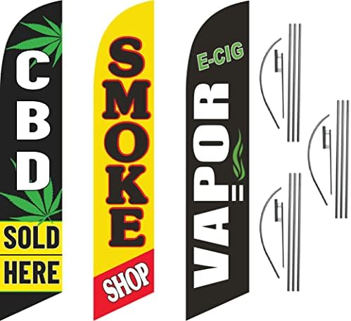 COBB Promo CBD Prodano ovdje pušenje i e-cig pare pero zastava za hvatanje zastoja za ulovka za firmu za poslovanje i marketing Kompletan