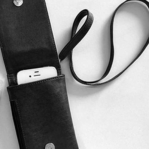 Provoke gestom Outline uzorak Telefon novčanik torbica Viseća mobilna torbica Crni džep