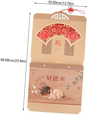 Aboofan 4pcs 2023 Desk kalendara Calandar Chinoiserie Decor Office Calendar Proljetni festival Kalendar Desk jastučića Kalendar Kineski