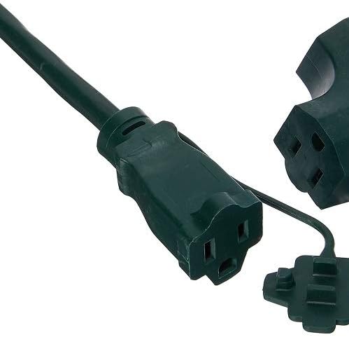 Sun Joe Pjeext25Mo-Grn 25 'Zatvoreni + vanjski višestruki produžni kabel sa adapterom za povezivanje kabla, zeleno