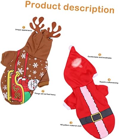 Favomoto 2 seta Božić odjeća za odjeću odjeća za pseća odjeća Santa klauzula Odjeća za božićna štenad Odjeća za pse Santa odjeća za