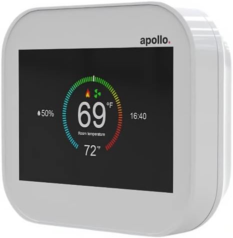 Apollo Smart Thermostat | WiFi Početna Programiraj ventilatora HVAC kontroler | Daljinski senzor sobe: grijanje, hlađenje, ventilacija,