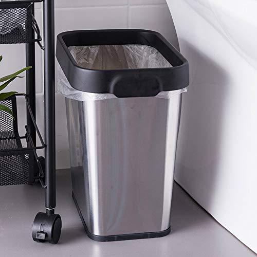 Ieaseljt smeće može 8L nehrđajući čelik pravokutnik otpada za smeće za smeće za kupatilo Kuhinjski ured za smeće Košarica