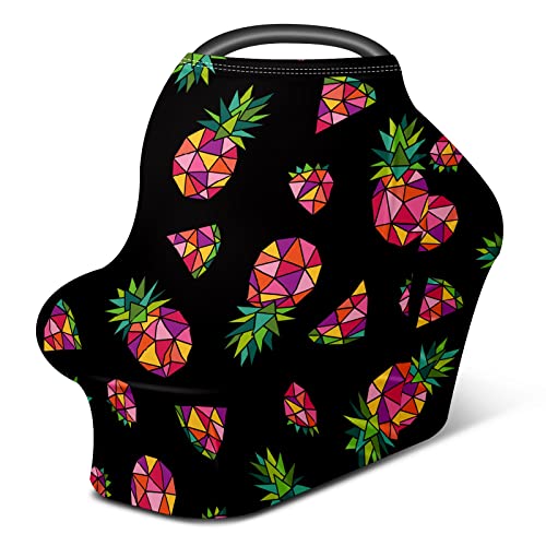 Dječja prekrivača sjedala Geometrijska ružičasta ananas crna sestrinska prekrivača dojenja kolica za kolica za bebe za bebe višestruke