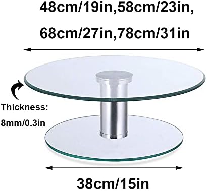 Lixfdj izdržljiv 2 Tier Lazy Susan, predenje, gramofon za restoran, koji se koristi za prikaz kolača, porodičnih večera, posuđa za