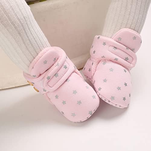 synia Baby Shoes Plus baršunaste čizme za štampanje na točkice neklizajuće prozračne cipele za malu djecu Djevojke veličine 10 kaubojskih
