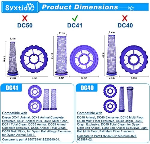 2pack zamjenski Filter za Dyson Dc41 DC65 DC66 UP13 UP20 životinjski, podni i kuglični usisivači HEPA stub motorni Filter & amp; Predmotorni