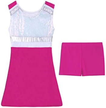 Hansber Kids Girls Cheerleading Outfits sa šorcama bez rukava bez rukava Sportska haljina Cheer Uniform Halloween Kostim