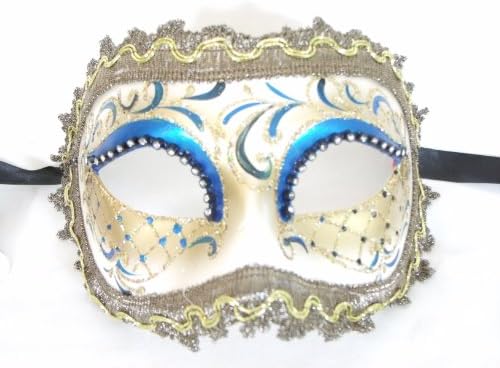 Plava kolumbina Anna Venecijanska maska ​​maska