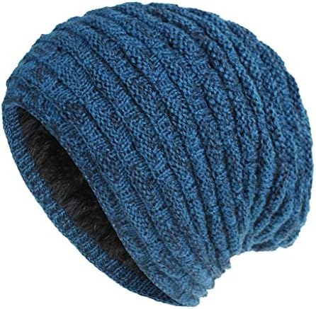 Muškarci Žene Plush Beanie Hat Solid Color Knit Lull Cap Hats Cotton Girls Trendy Slouchy Topne zimske baggy paine kape