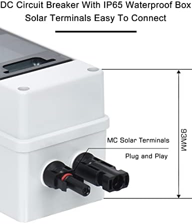 Dihool 10 Amp solarni Prekidač za prekid, minijaturni prekidač sa vanjskom kutijom din šine za solarne panele