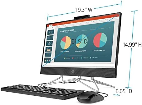 HP 22-inčni all-in-jedan dodirni ekran na desktop računara 2022 | Dual-Core AMD Ryzen 3 3250U | 12GB DDR4 RAM 256GB SSD | DVD pisac