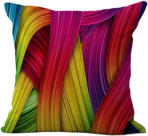 Andreanie Bright Rainbow Obojena Dinamička dizajna Početna Pamučna posteljina bacač Jastuk Personalizirani jastuk Poklopac Novog kućnog