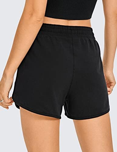 CRZ joga ženske ležerne hlače - 3,5 '' / 6 '' Atletski ljetni udobni pamučni saloni Hraštači za teretanu šorc sa džepovima