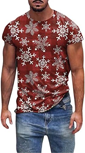 XILOCCER MENS dizajner T majice Havajske košulje Dizajnerska majica za muškarce Majice za ljetnu grafičku grafičku posadu Crteži božićni