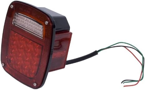 Robusni Greben 12403.82 sklop zadnjeg svjetla, desno, LED; 76-06 Jeep CJ/Wrangler YJ / TJ, Crvena