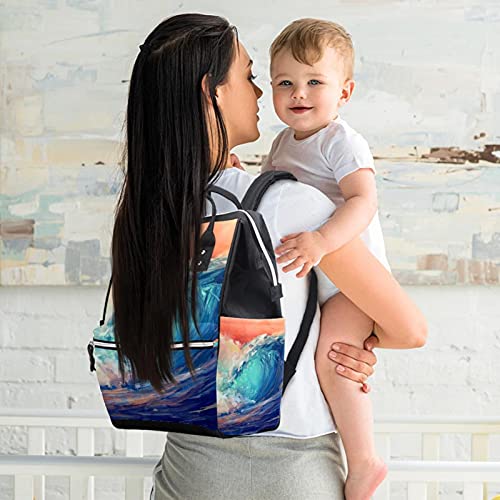 Velike valne pelene tote torbe mammmy ruksak veliki kapacitet pelena torba za staračku torbu za brigu o bebi