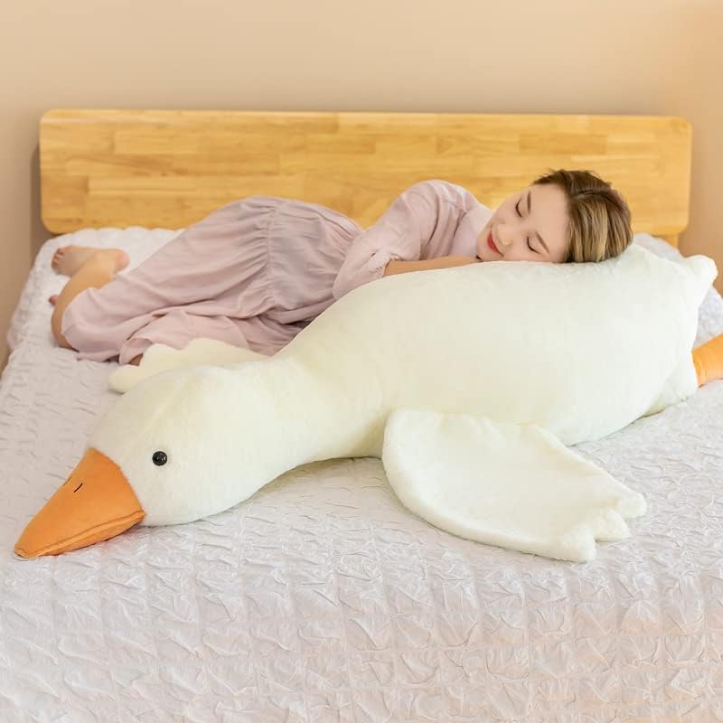 Ogromna guska plišana punjena životinja labud veliki jastuk slatka igračka bijela patka poklon