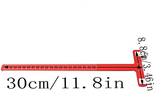 LQ industrijski t kvadratni lučni lenjir 11,8 inča streličarski luk kvadratni T oblik alat za mjerenje za zakrivljeni luk i složeni