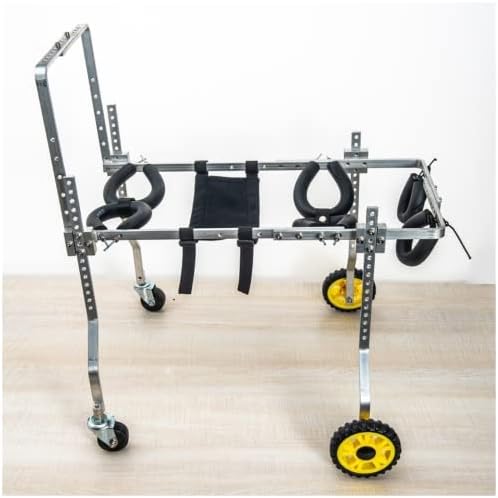 Yacanna Podesiva kolica za pse sa 4 kotača / invalidskih kotača, za kućne ljubimce / doggie na invalidska kolica podesiva kotači za
