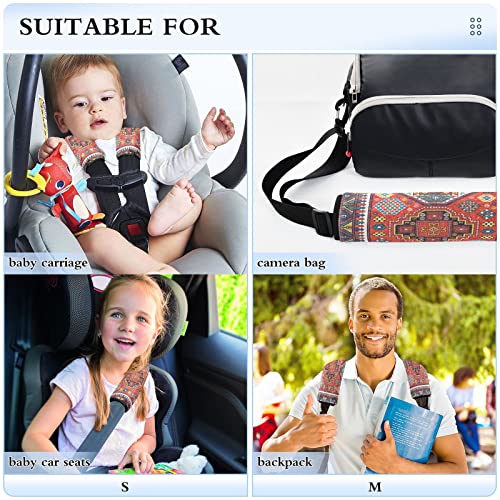 Kazak rug seat pojaseva 2 pakovanje auto sjedala pokriva se super mekani jastuk sigurnosnog pojasa za djevojke dječake odrasli beba