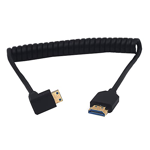 KEWHRY 4FT HDMI 8K kabel za namotani kut mini HDMI 8K muški do HDMI 8K muški adapterski kabel za adapter, mini HDMI 2.1 do HDMI 2.1