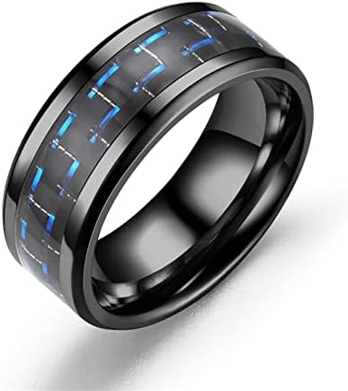 2023 Novi Vlaknasti Čelični Prsten Par Za Odrasle Trobojni Modni Prsten Od Titanijumskog Ugljika Prsten Sa Pečatom Žene