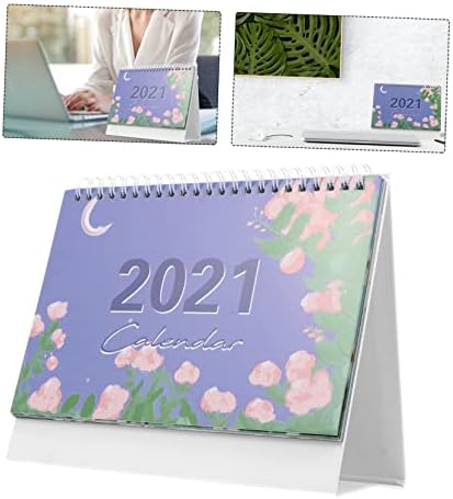 Tofficu 1pc 2021 Desk kalendar Planeri kalendar Mini Flip kalendarski kalendar Kalendar kalendara Kalendar Stolni preklopni stolni