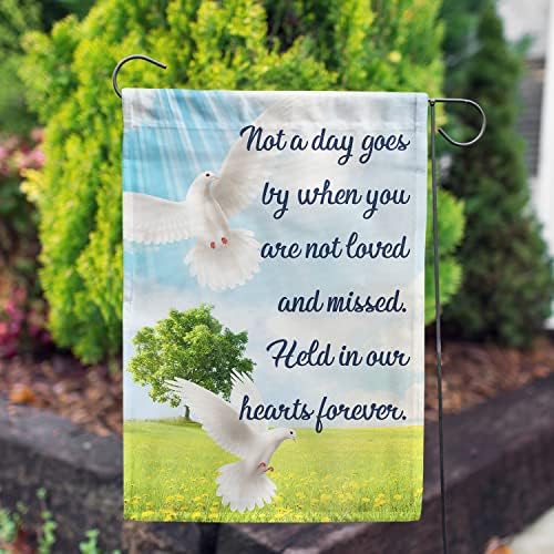 Amerika Zauzmi vrt - voljena i propuštena, groblje Memorijal vjerskog bijelog bašta zastava 12x18 Dvostrana, dvorište na otvorenom