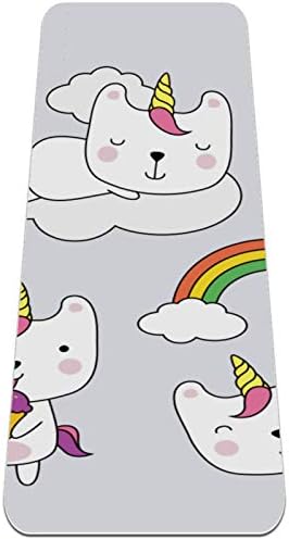 Siebzeh Unicorn Cats Rainbow Premium Thick Yoga Mat Eco Friendly Rubber Health & amp; fitnes Non Slip Mat za sve vrste vježbe joge