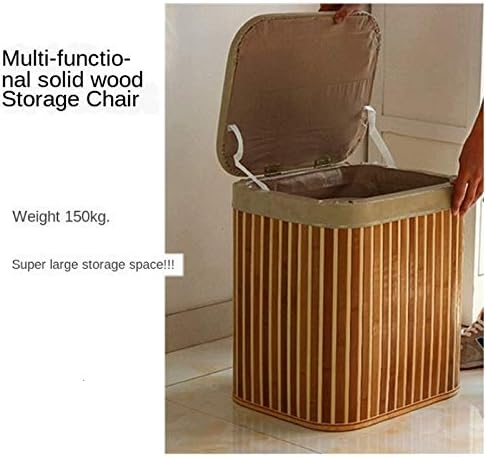 Ganfanren multifunkcionalni skladišni stol stolica za stolicu Bambuo tkani s poklopcem može sjediti na skladištu Stolica za malu stol