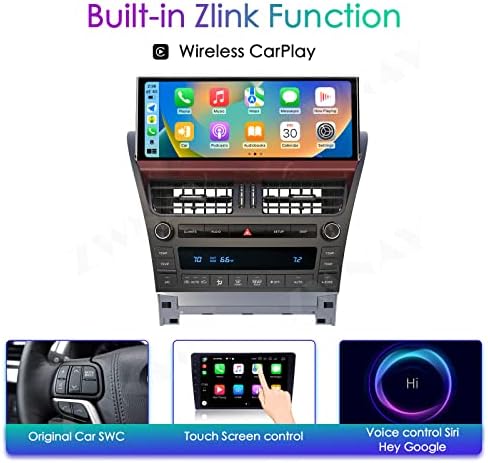 ZWNAV 12.3 inčni Android 10 Car Stereo za Lexus LS460 LS600 2006-2012, Auto GPS navigacijska glavna jedinica, Bluetooth, Carplay,