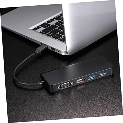 Rastvor 6 1 Adapter C Port za Desktop USB portove Rj za Hub mrežu Windows Crni Laptop kompatibilan za laptop Type-c