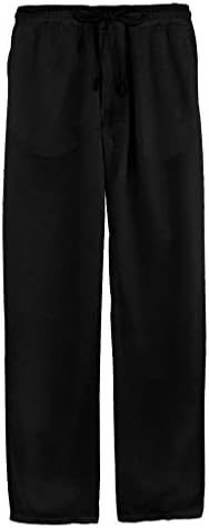 Muška pamučna posteljina pantnica labava fit prozračna elastična struka pamučne platnene trendi hlače od pune boje Redovna fit lounge