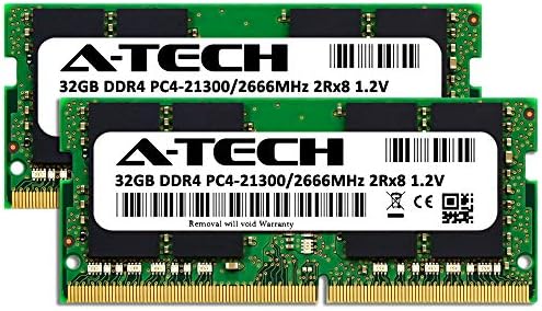 A-Tech 64GB RAM-a za MSI GE75 Raider 9SX | DDR4 2666MHz PC4-21300 Non ECC SO-DIMM 2RX8 1.2V - Komplet za nadogradnju memorije laptop