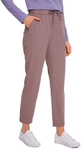 CRZ Yoga Žene 4-smjerne pantalone za gležnjače - 7/8 haljine radne hlače džepovi Atletski joga putuju casual lounge vježba