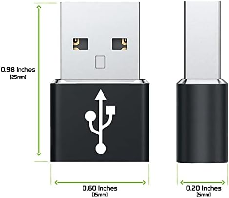 USB-C ženka za USB muški brzi adapter kompatibilan sa vašim Dell XPS 15z za punjač, ​​sinkronizaciju, OTG uređaje poput tastature,