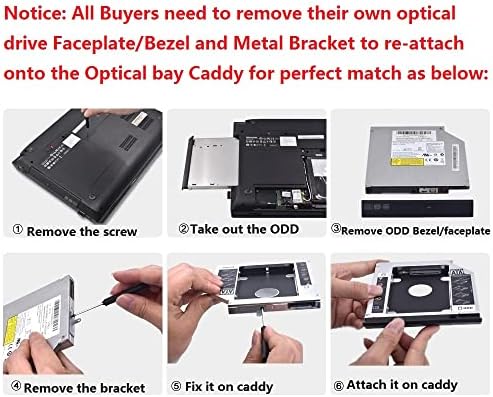 12.7 mm 2. Hard disk SATA HDD SSD optički zaliv Caddy Frame Tray za Acer Aspire 7730 7730G 7730Z 7730ZG
