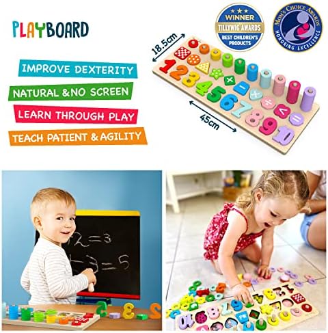 Max & Lea Montessori igračke za reprodukciju za 1 2 3 4 5 6 godina Dječaci i djevojke Poklon Obrazovna putovanja zauzeće Odbor za