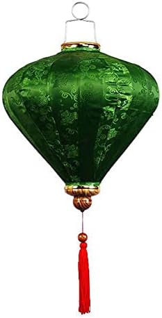 Nježan meow 14 inča zeleni dijamantski platni festival festival ukrasni vanjski viseći papir fenjer kineski stil vjenčani rekvizit