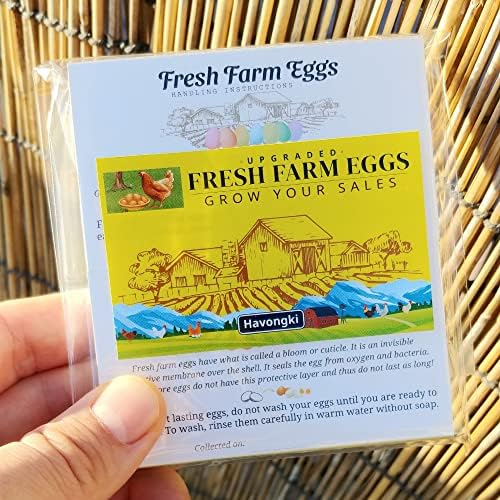 Havongki 400 Pakovanje Premium Fresh Farm Eggs Uputstva Za Rukovanje Pribor Za Njegu Kartice Naljepnice / Prazan Kartoni Za Jaja 4