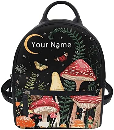 Showudesigns prilagođena gljiva Mini ruksak torbica za žene Teen Girls torba za rame Butterfly Moon Night Daypack mala putna torba