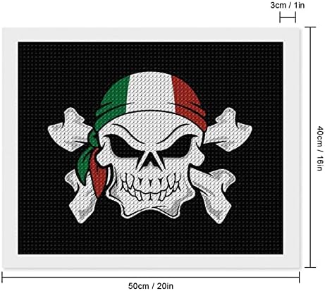 Italija PirateFlag Skull Diamond painting Kits 5D DIY Full Drill Rhinestone Arts zidni dekor za odrasle 16 x20